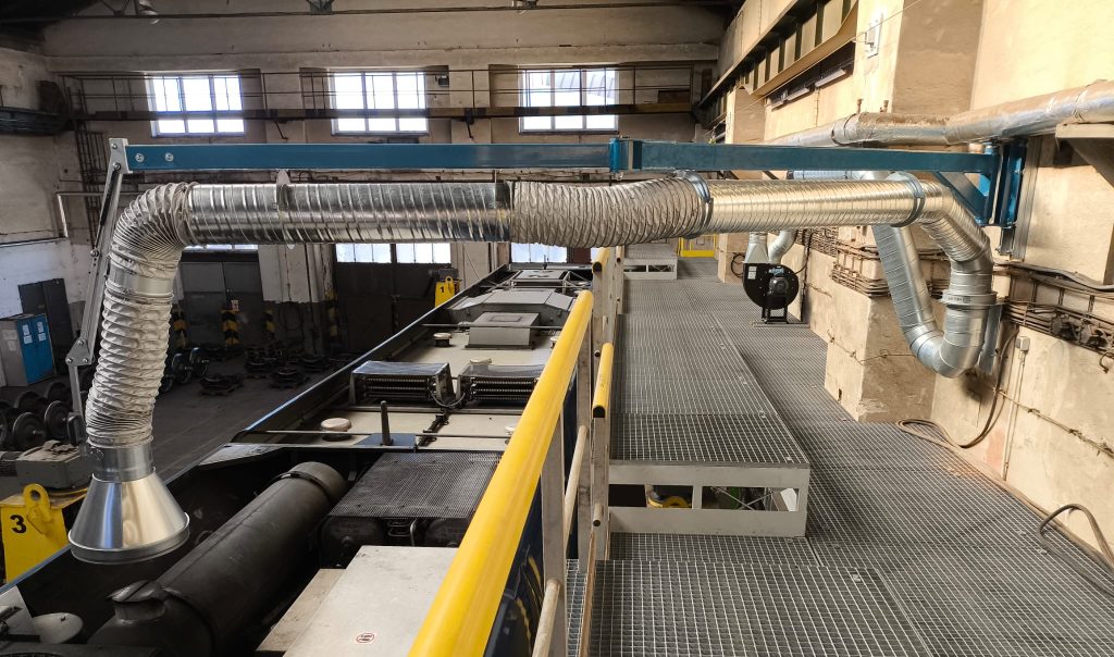 Odsávání výfukových plynů ČD Olomouc