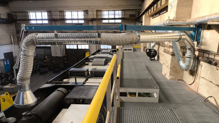 Odsávání výfukových plynů ČD Olomouc