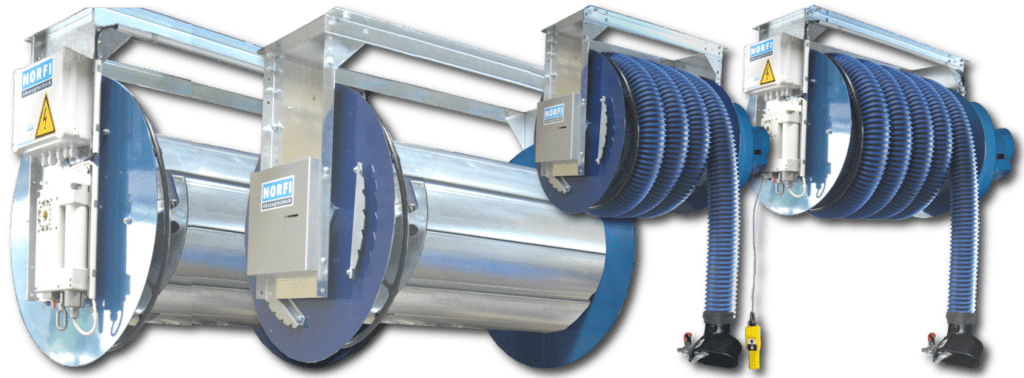 Navíjecí bubny odsávání spalin, Hadicové navijáky NORFI