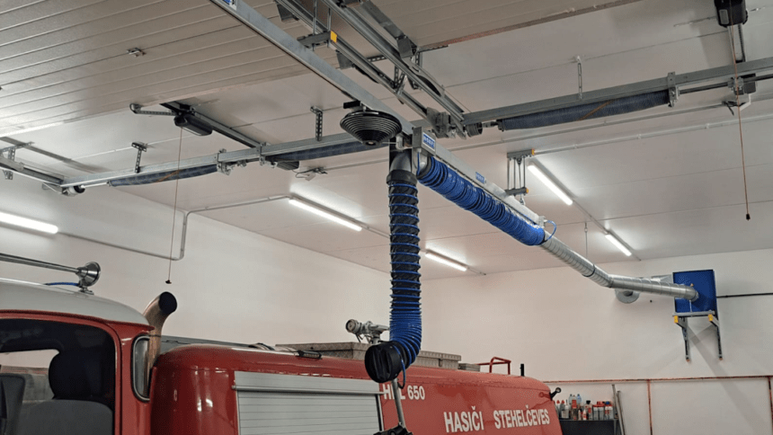 Odsávání pro hasiče ve Stehelčevsi